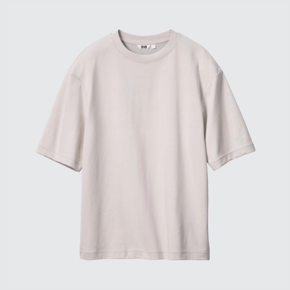 AIRism COTTON OVERSIZED CREW NECK HALF SLEEVE T-SHIRT - Picture 1 of 6